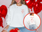 Valentines Galentines Crewneck | Love you more champagne cheers