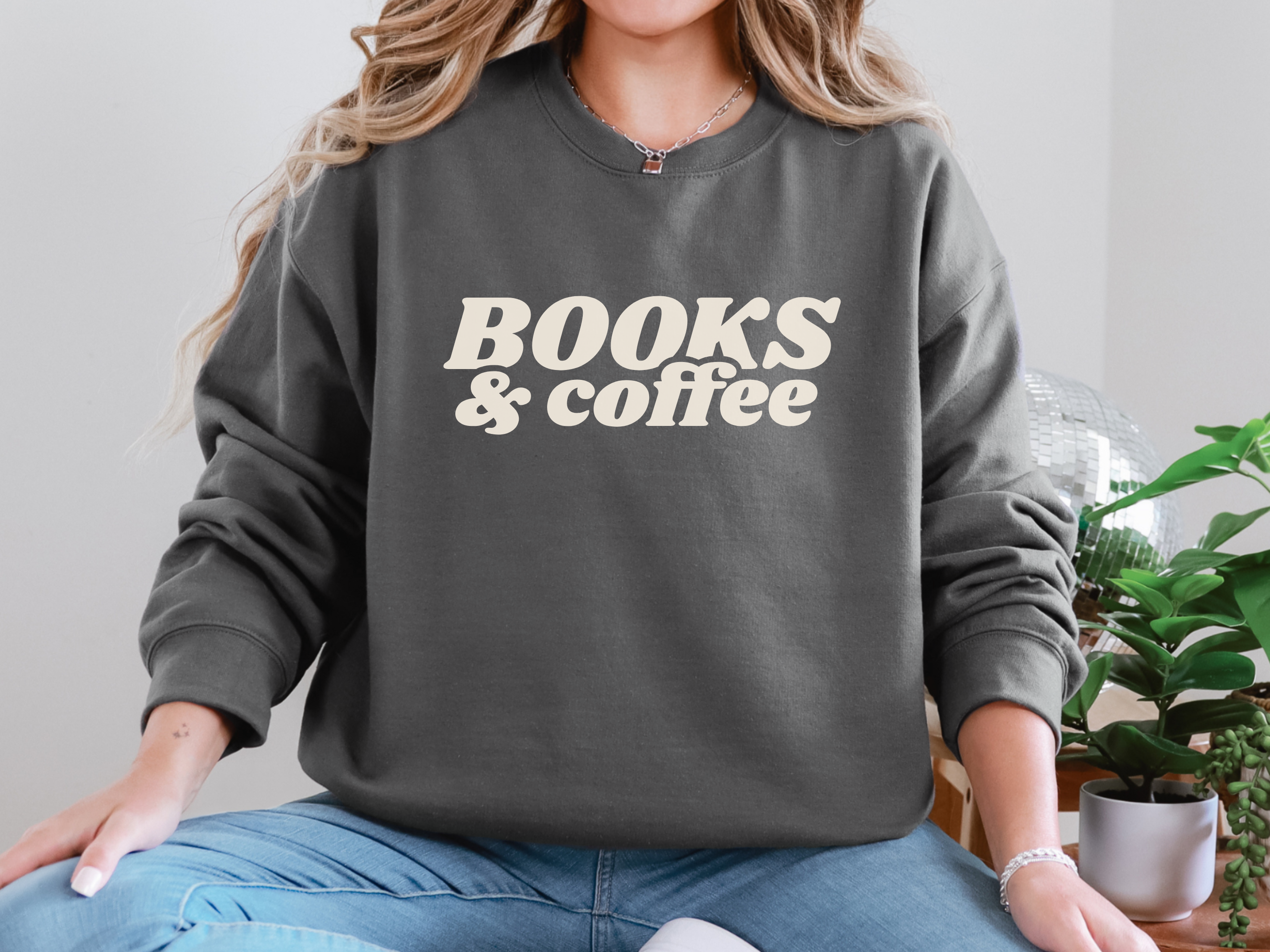 Books & Coffee Crewneck Sweatshirt