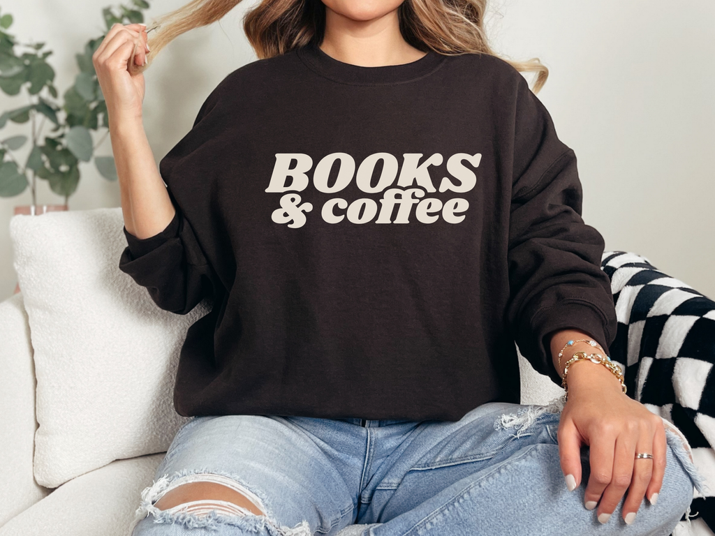 Books & Coffee Crewneck Sweatshirt